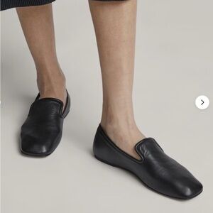 Everlane Black Minimalist Leather Flats